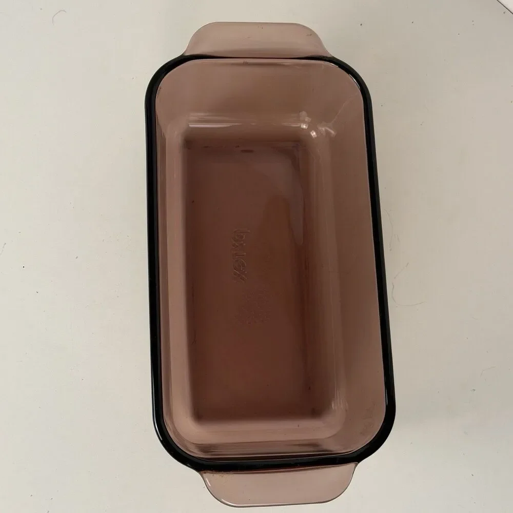 Vintage PYREX 213-R - Cranberry Purple - 1.5 Qt/ 1.5 L Rectangle Glass Loaf Pan